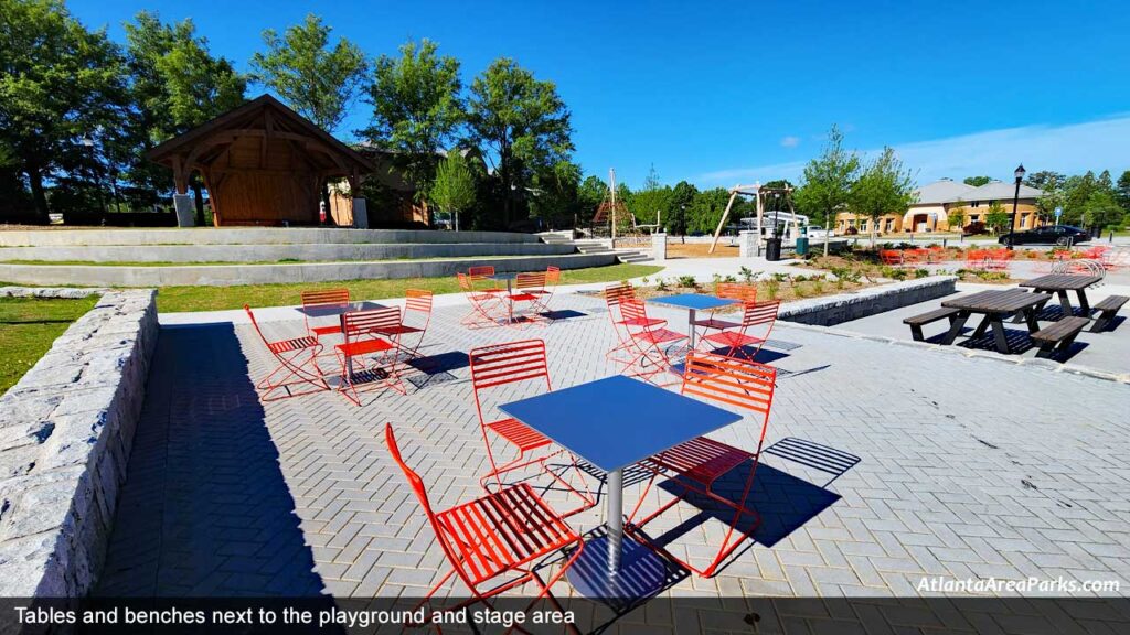 Smyrna-Village-Green-Park-Cobb-seating at the playground